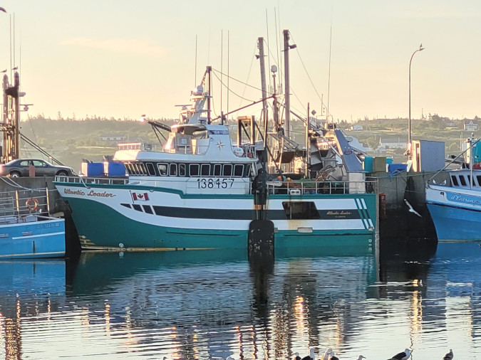 Atlantic Leader at the Dennis Point wharf (Photo Credit: Aldric d'Eon)